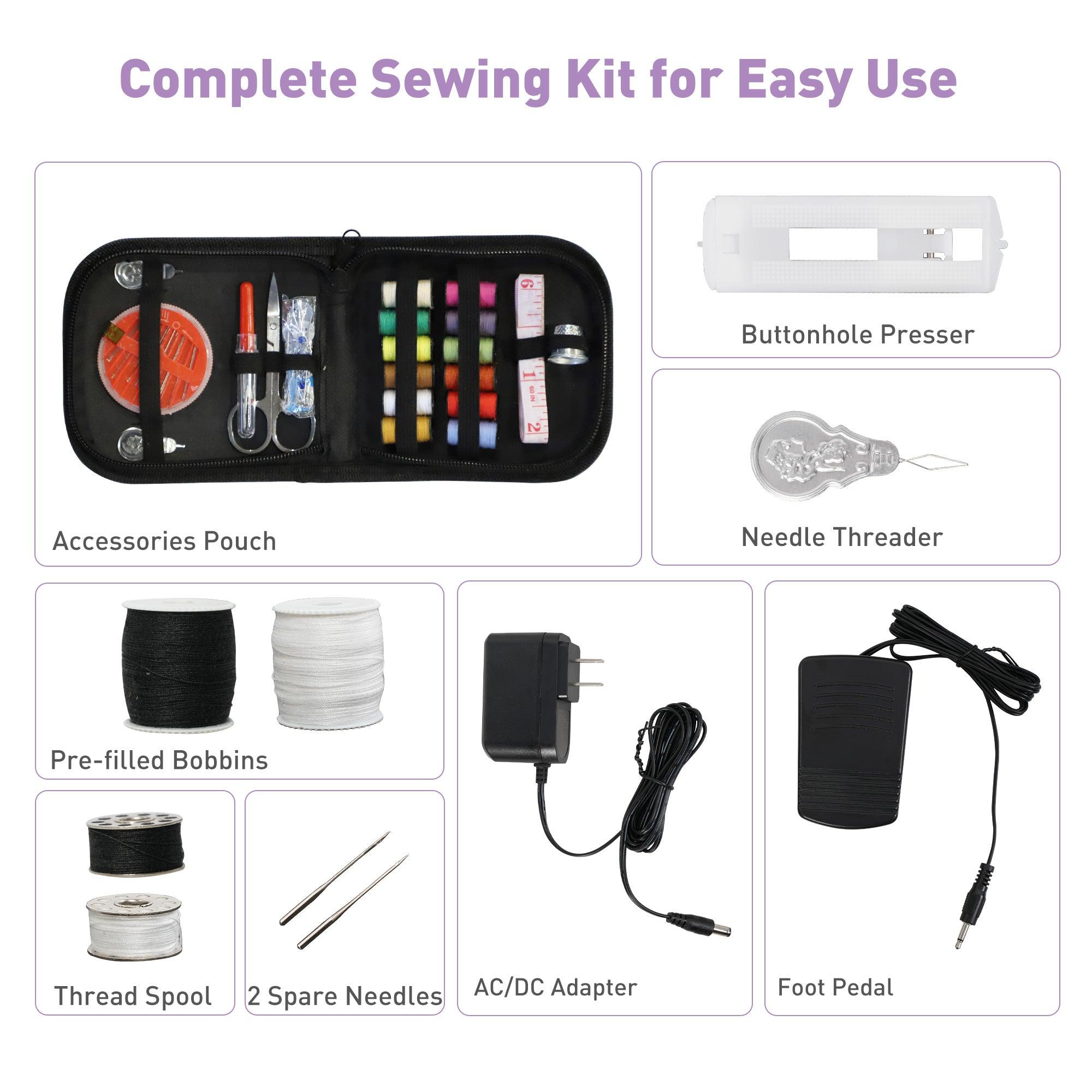 Beginner Two Speed Sewing Machine, Mini Sewing Machine Reverse Sewing, 12 Needles - Bosonshop