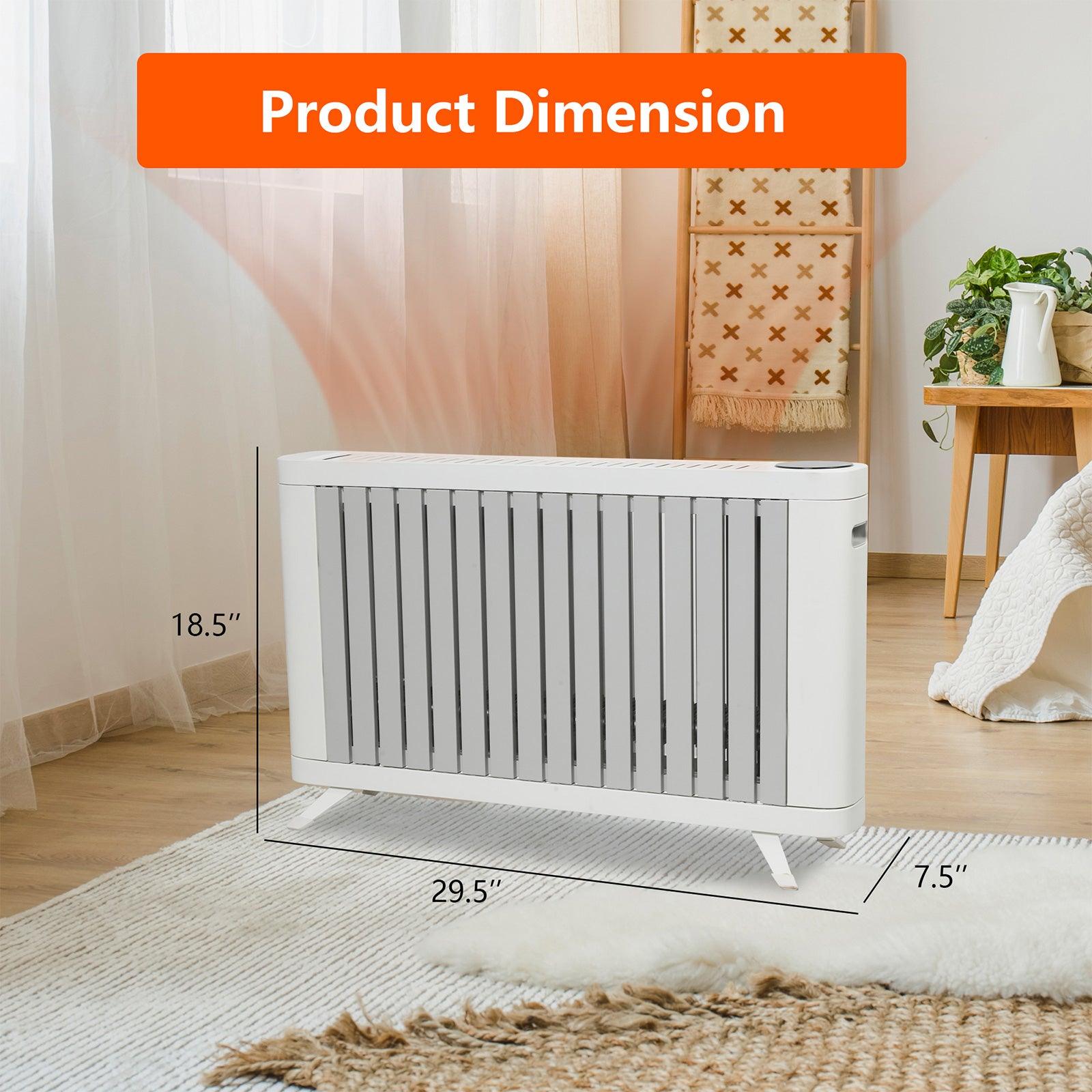 1500W Electric Baseboard Space Heater with Adjustable Thermostat , Remote Included and with Digital Display - Bosonshop