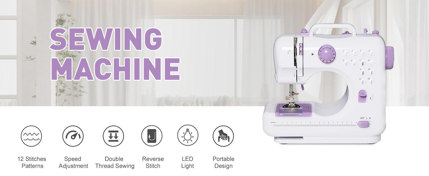 Beginner Two Speed Sewing Machine, Mini Sewing Machine Reverse Sewing, 12 Needles - Bosonshop