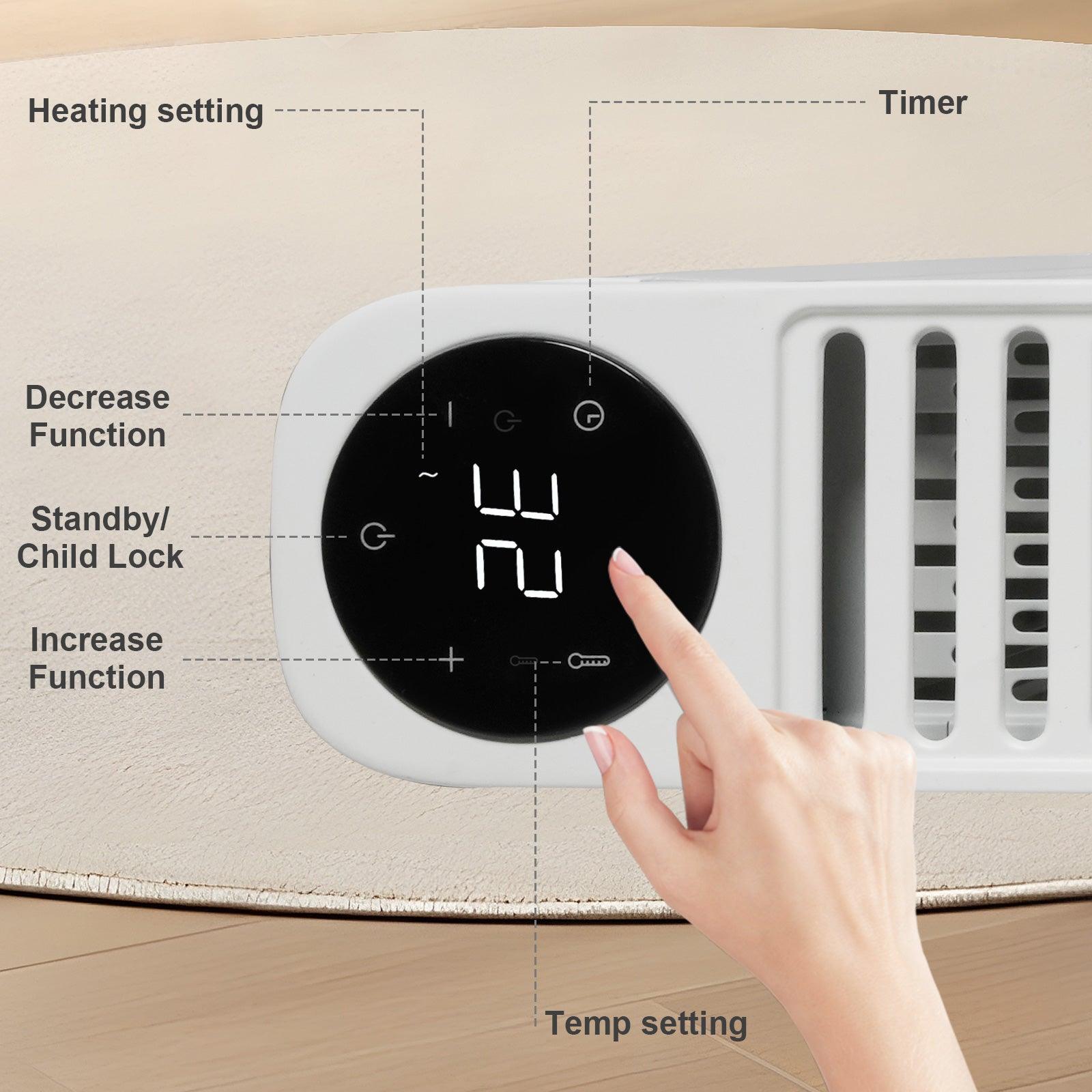 1500W Electric Baseboard Space Heater with Adjustable Thermostat , Remote Included and with Digital Display - Bosonshop