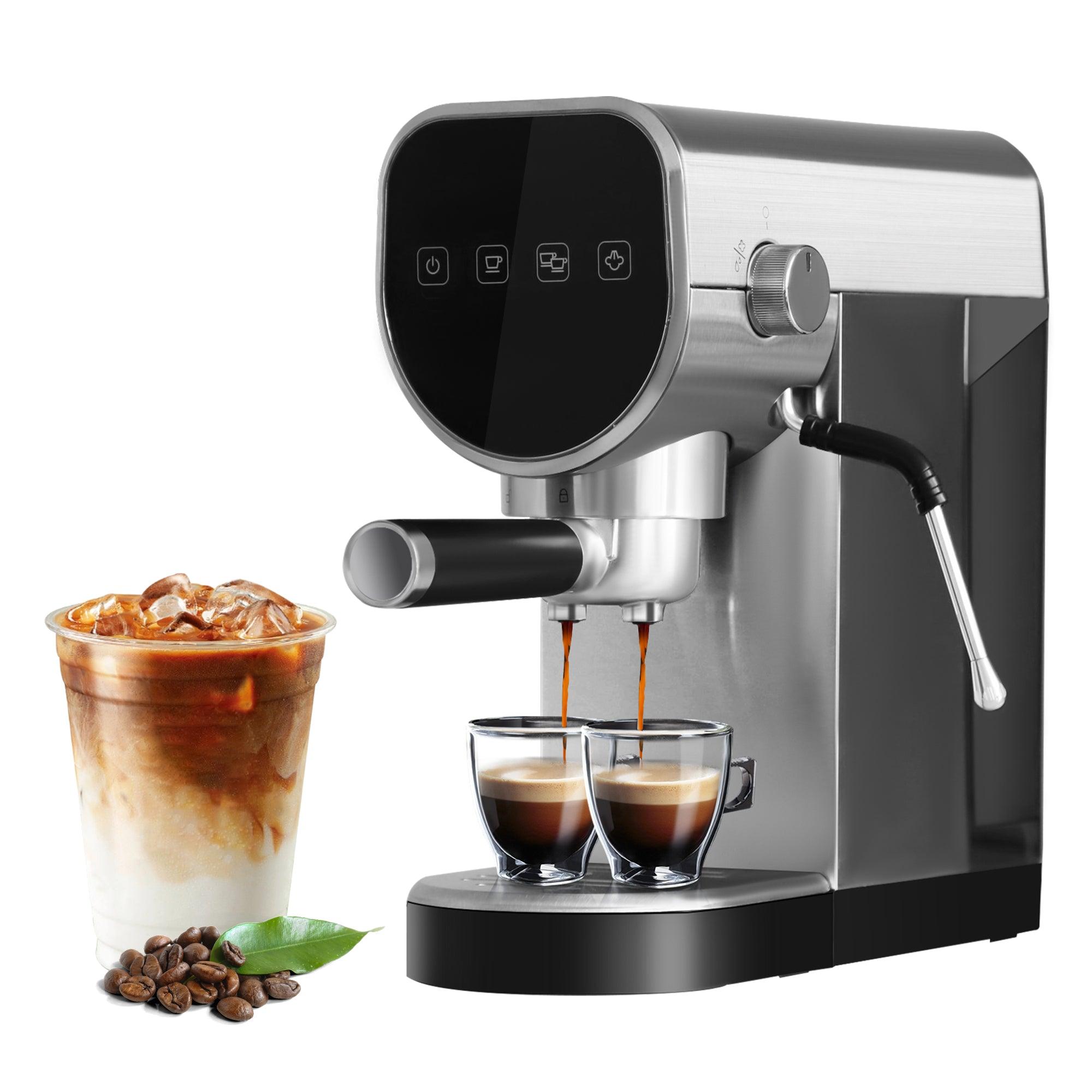 20 Bar Espresso Machine for Home with Milk Frother Wand, Coffee Maker with Digital Touch Screen - Bosonshop