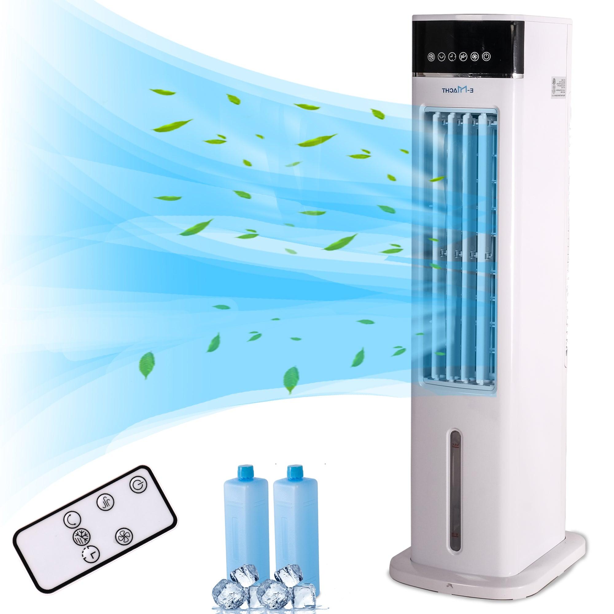 3-In-1 Evaporative Cooler Fan Portable Air Conditioner, Timer Bladeless Tower Fan - Bosonshop