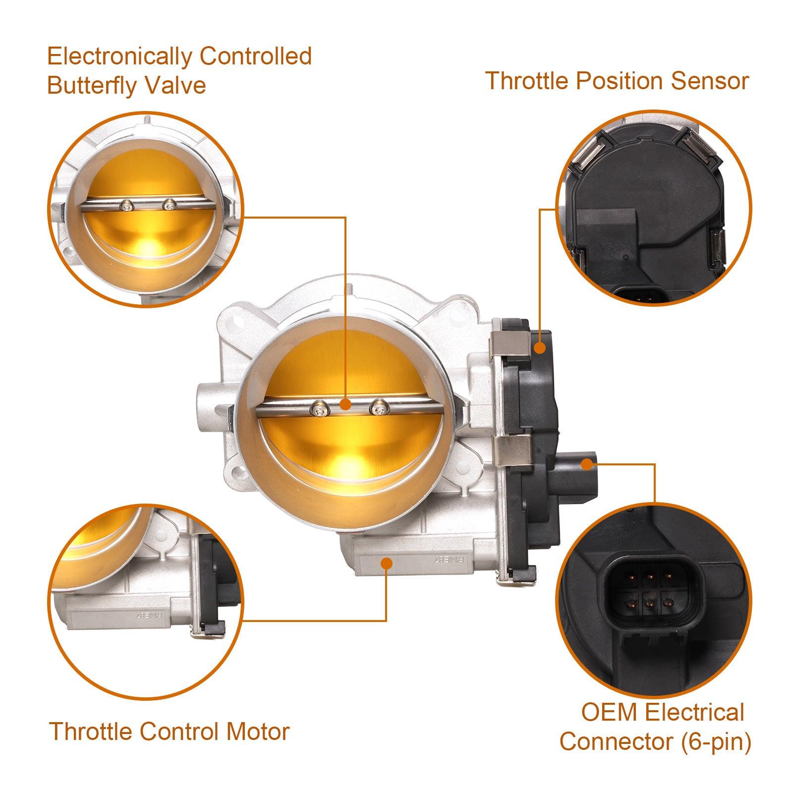 Electric Throttle Body Assembly Compatible with Saab, Isuzu, Buick, GM, Chevrolet, Cadillac, Workhorse, Hummer, 4.8/5.3/6.0/6.2L L4 Engines - Bosonshop