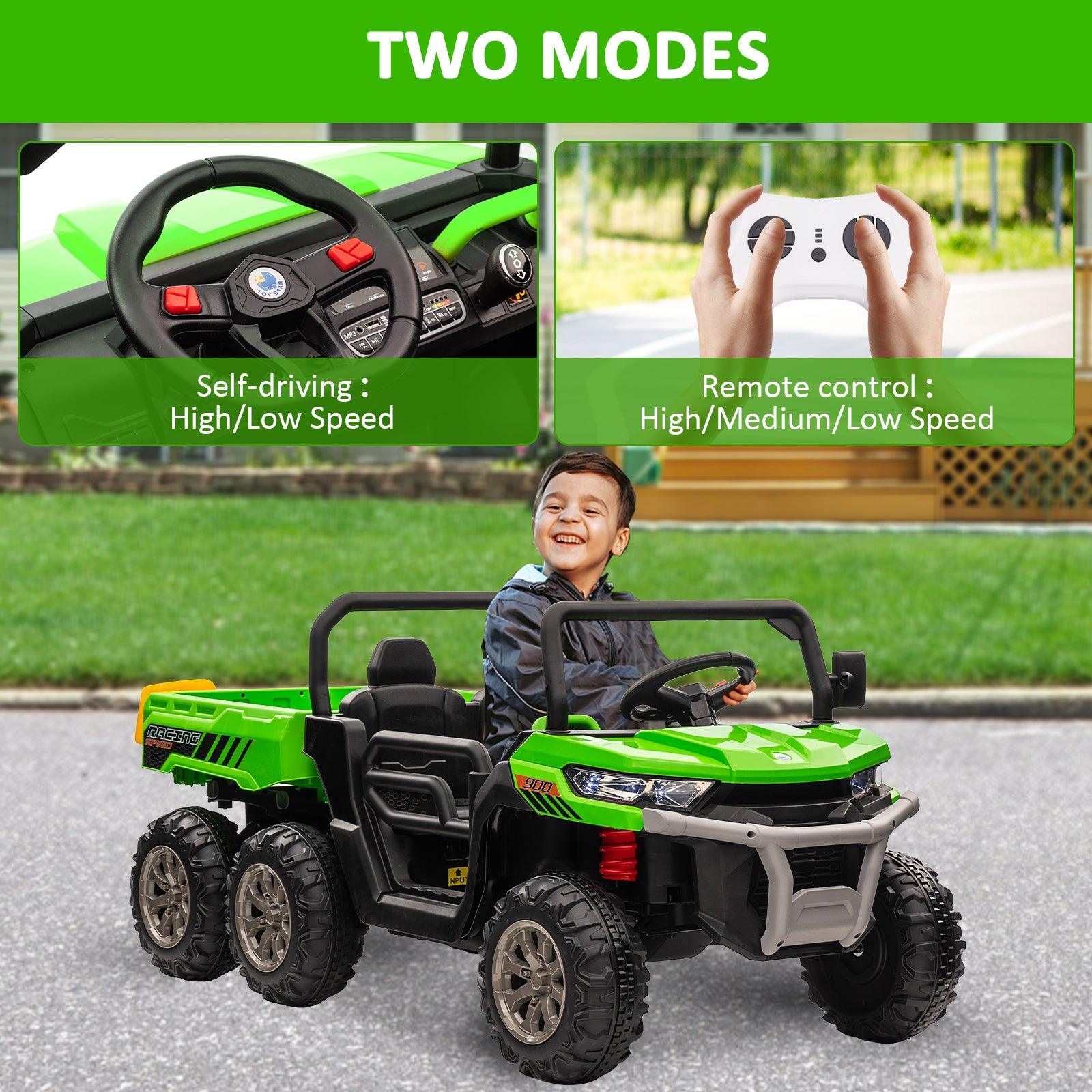 (Out of Stock) 2-Seater Dump Truck 24V Battery with Remote Control EVA Wheels - Bosonshop