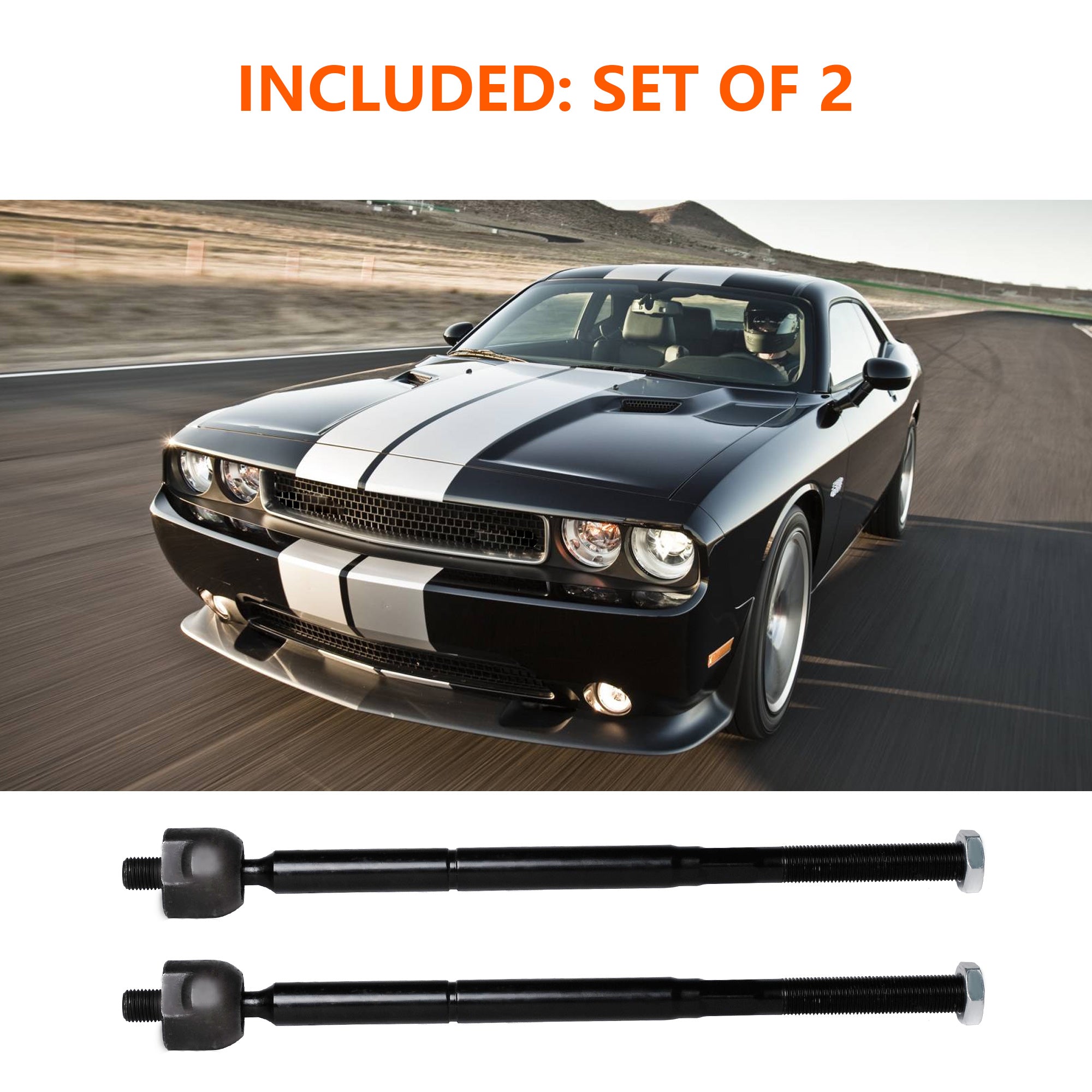 2PCS Tie Rod Ends Kit for 2011-2014 Chrysler 300 Dodge Challenger Charger - Bosonshop