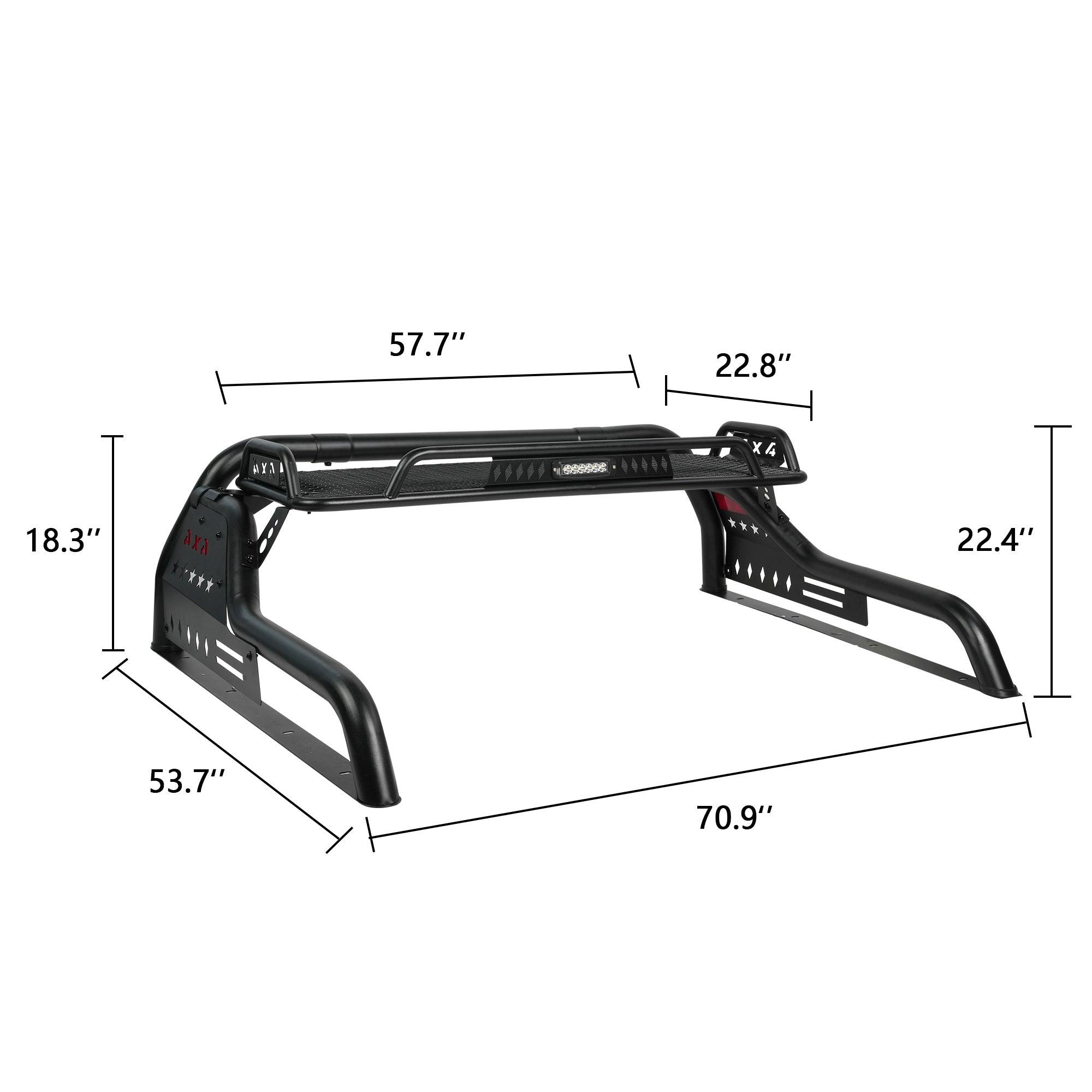 Adjustable Truck Roll Cage Light Holder Universal Sport Frame Roll Cage suitable for full size pickup trucks, Silverado 1500, F-150, Sierra 1500, Ram 1500, Tundra - Bosonshop