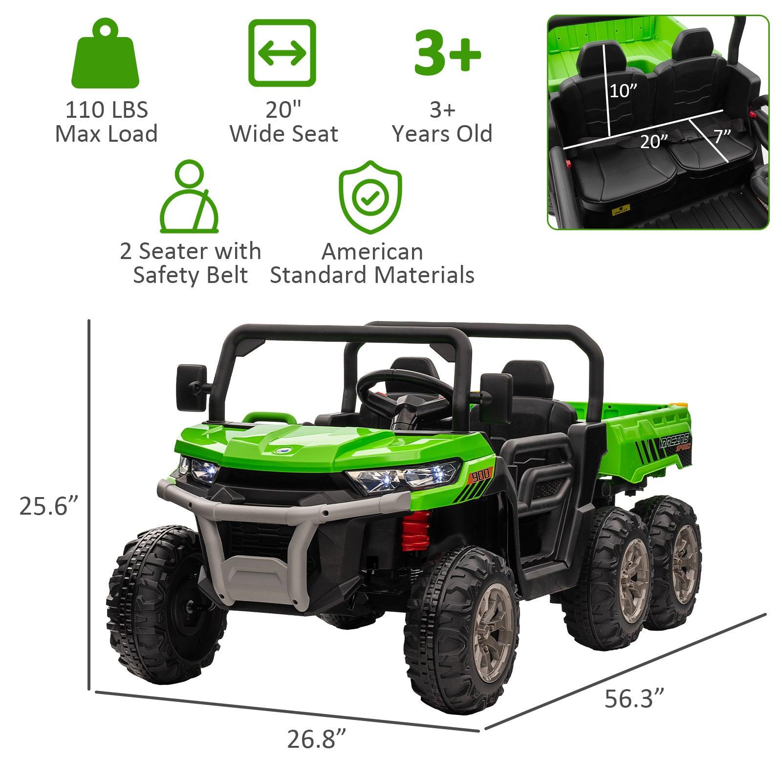 (Out of Stock) 2-Seater Dump Truck 24V Battery with Remote Control EVA Wheels - Bosonshop