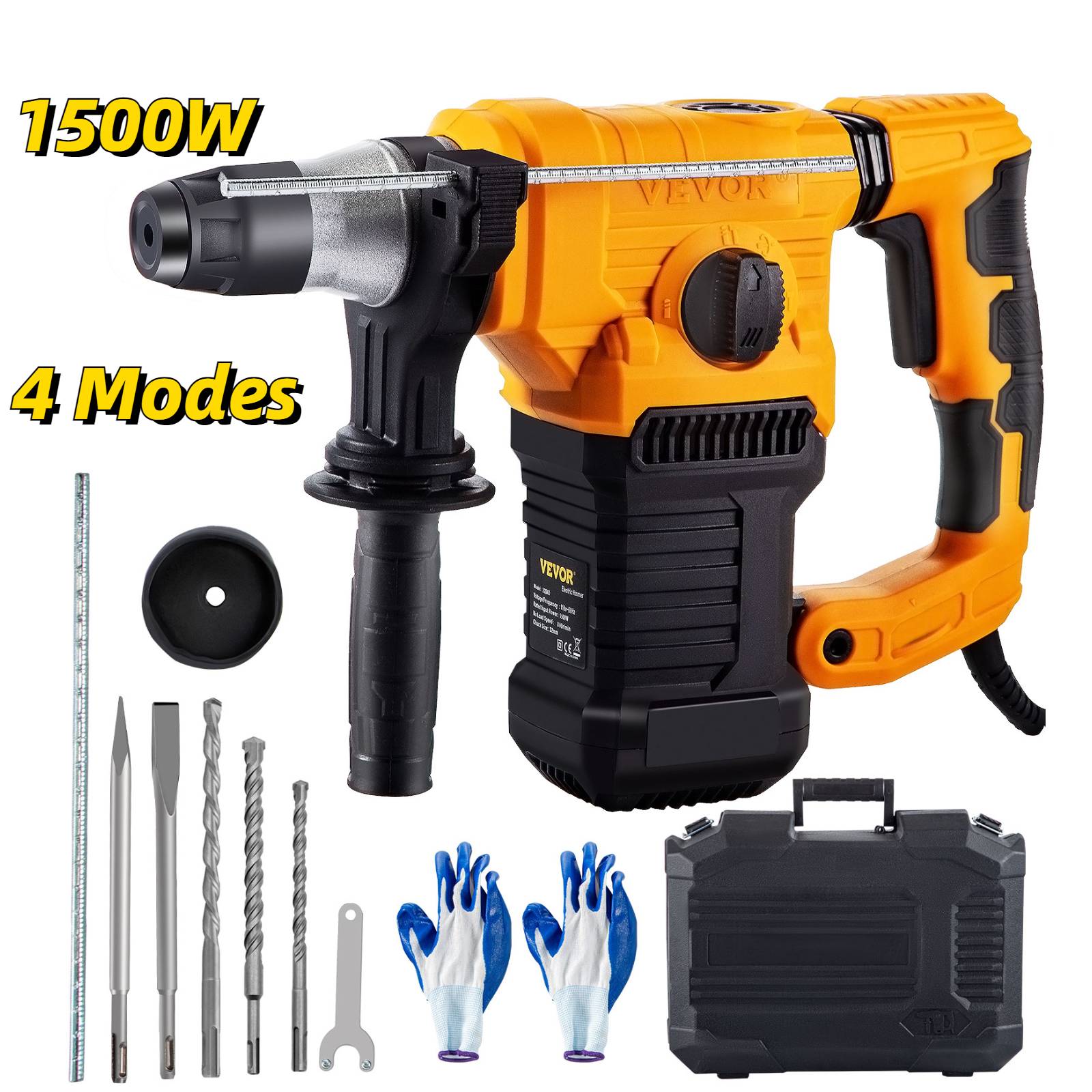 (Out of Stock) 13 AMP Electric Rotary Hammer SDS Plus Demolition Jackhammer Breaker 3 in1 Electric Wood Concrete Perforator - Bosonshop