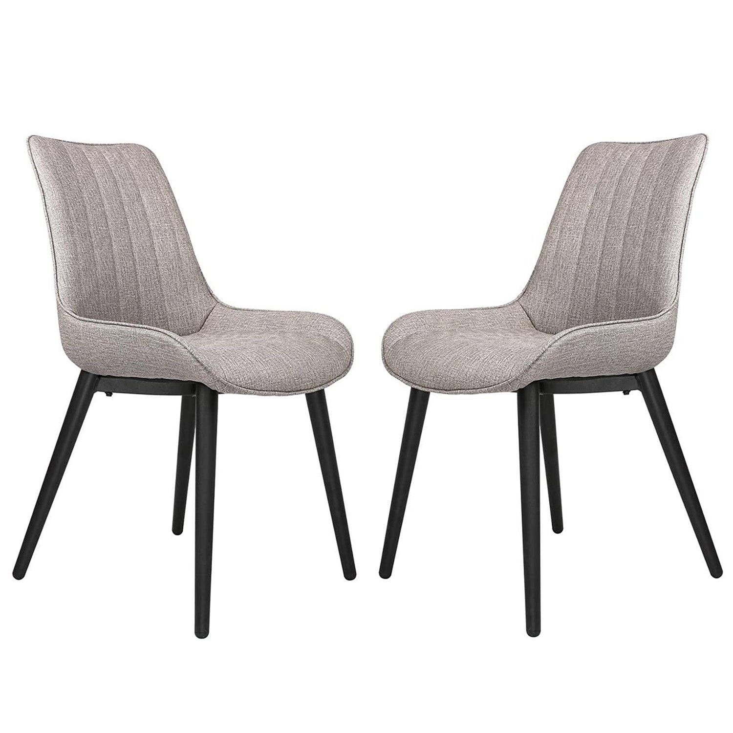 Set of 2 Modern Accent Chairs with Soft Foam Cushion, Comfortable and Easy to Clean, Curved Ergonomic Design, Dining Room Chair - Bosonshop