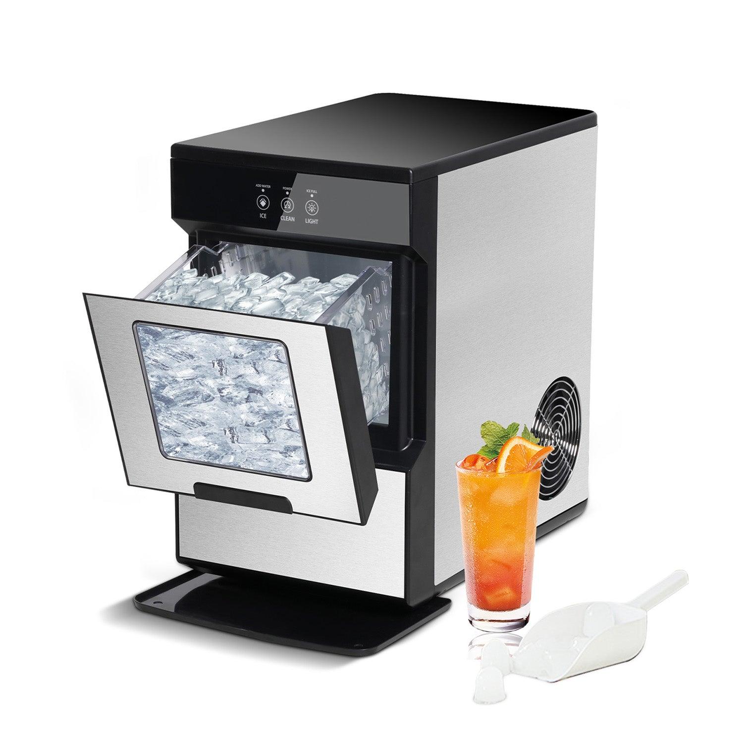 Countertop Nugget Ice Maker Machine 55lbs/24H with Self-Cleaning Function, Ice Scoop and Drip Tray - Bosonshop