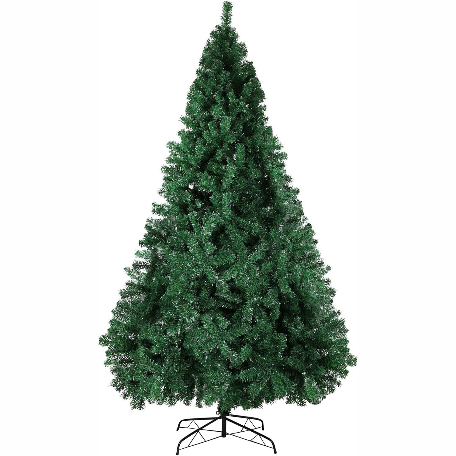 9' High Artificial Christmas Pine Tree Fake Xmas Tree 1850 Tips Full Tree W/ Solid Metal Stand - Bosonshop