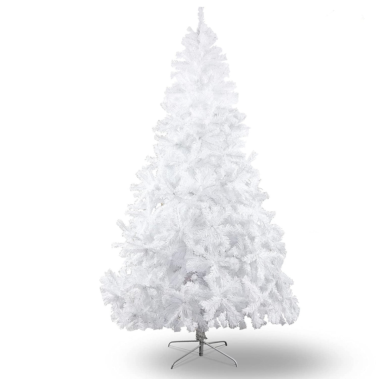 10' Premium Spruce Artificial Christmas Tree w/Metal Stand, White - Bosonshop