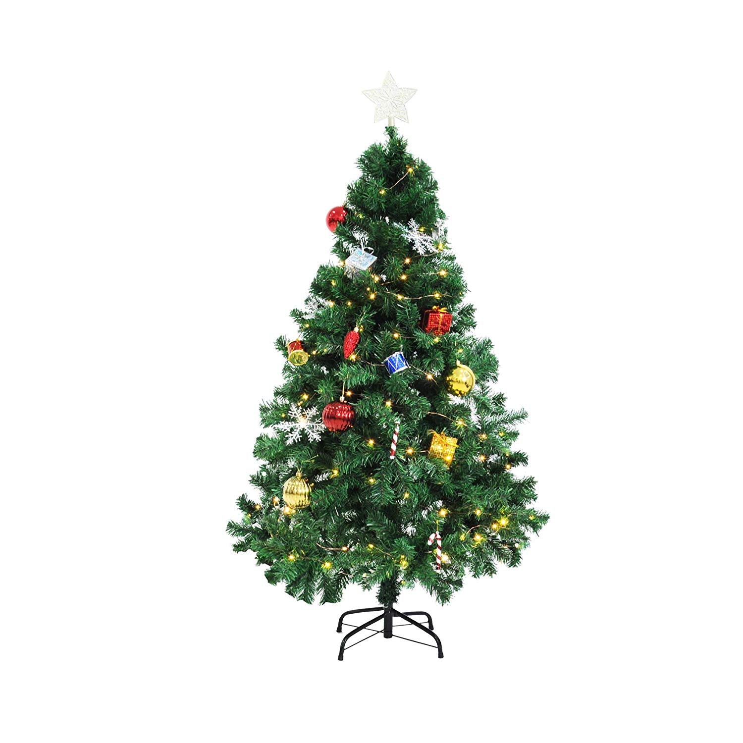 (Out of stock) 5 Ft Christmas Tree 450 Tips Decorate Pine Tree with Light and Free Decoration Gift - Bosonshop