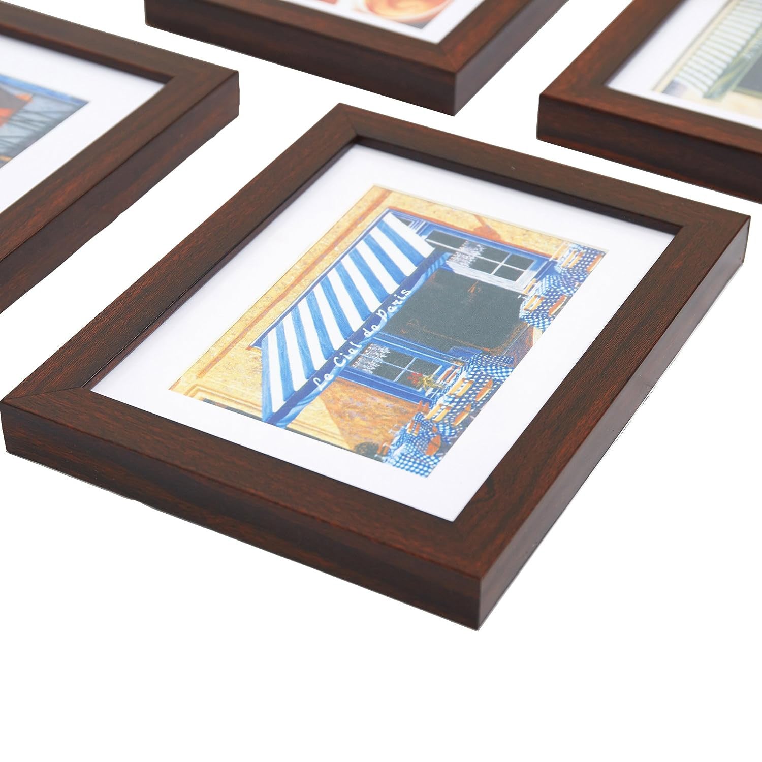 10 Pcs Multi Pack Picture Frame Value Set, Brown - Bosonshop