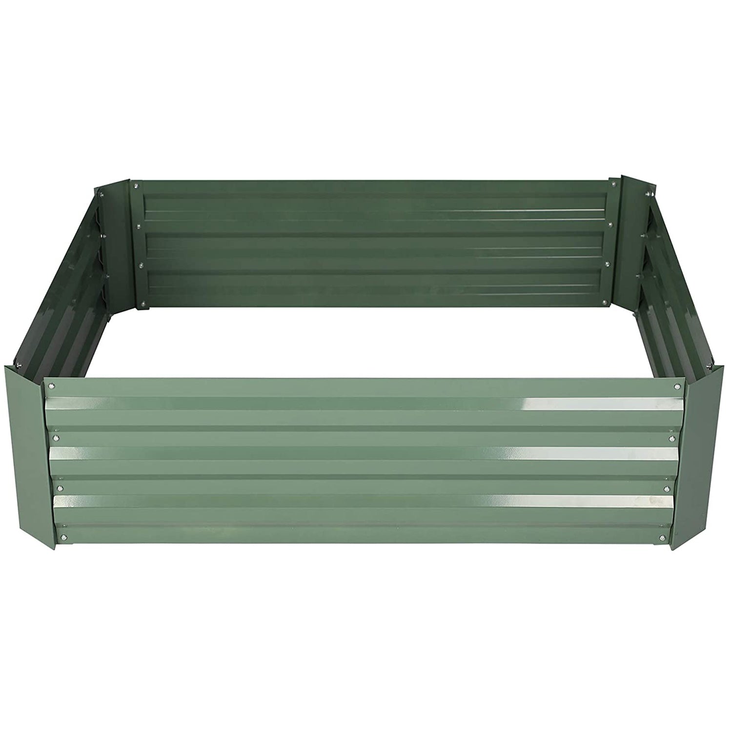 Raised Garden Bed Galvanized Planter Box Anti-Rust Coating for Flowers Vegetables - Bosonshop