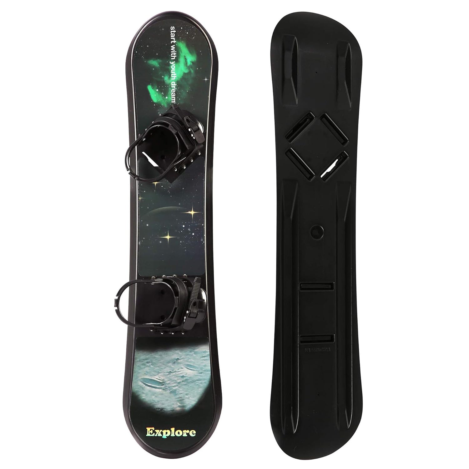 Snowboard for Kids Beginners - 43.3" Adjustable Step-in Bindings Winter Sport Ski Snow Board - Bosonshop