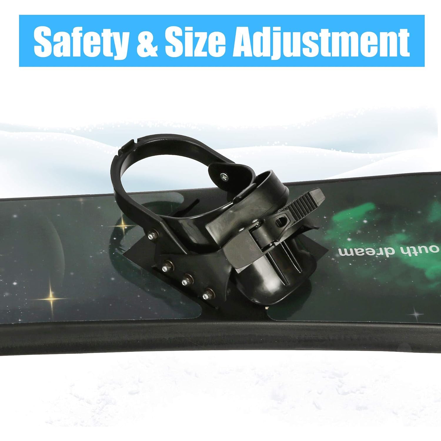 Snowboard for Kids Beginners - 43.3" Adjustable Step-in Bindings Winter Sport Ski Snow Board - Bosonshop