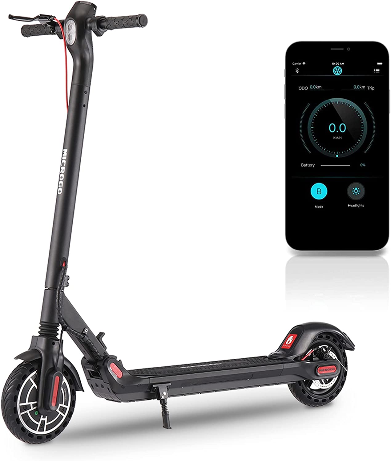 (Out of Stock) Up to 18.5 Miles Foldable Commuting Electric Scooter for Adults Teens w/ Dual Braking System & App, 19 MPH Top Speed - Bosonshop