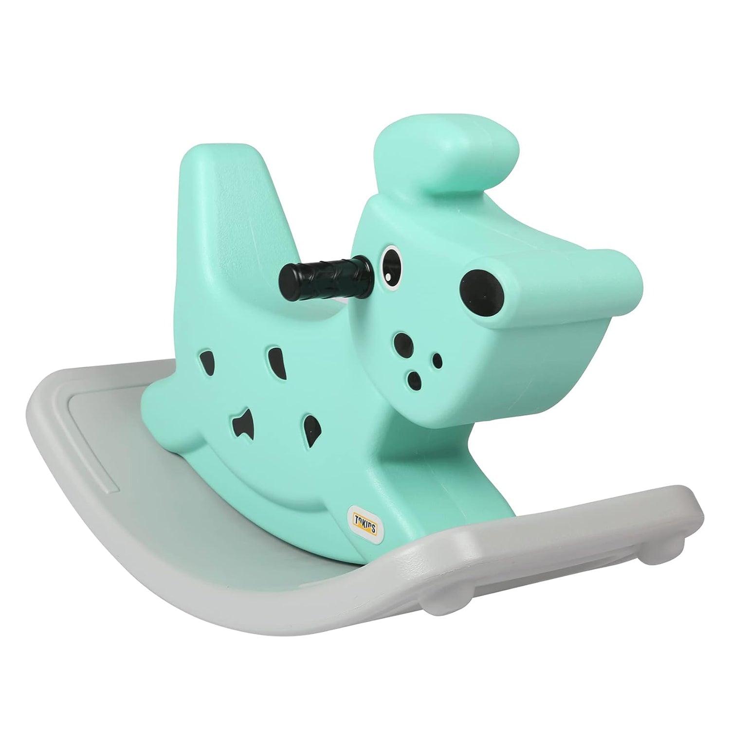 (Out of Stock) Rocking Horse Outdoor Rocking Toy with Music for Toddler Baby Kids Ages 1-3 Year Old Boy Girl Green - Bosonshop