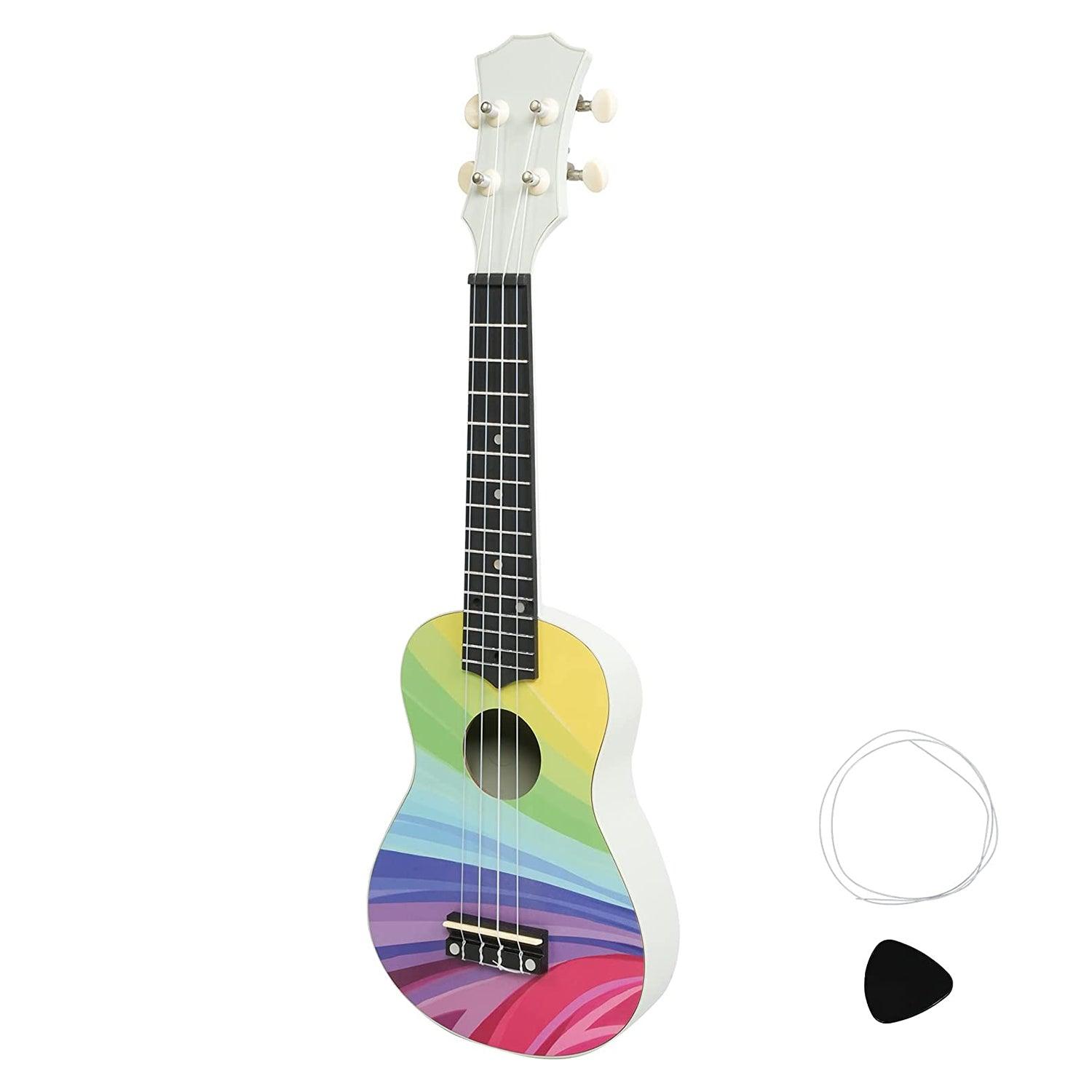 21 Inch Rainbow Soprano Ukulele for Kids Beginners - Bosonshop