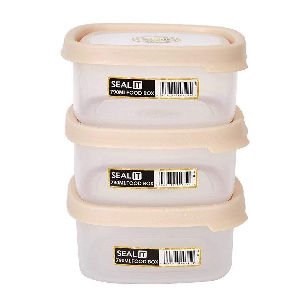 Bosonshop  6 Piece Food Storage Container Set with Easy Locking Lids,BPA Free and 100% Leak Proof,Plastic