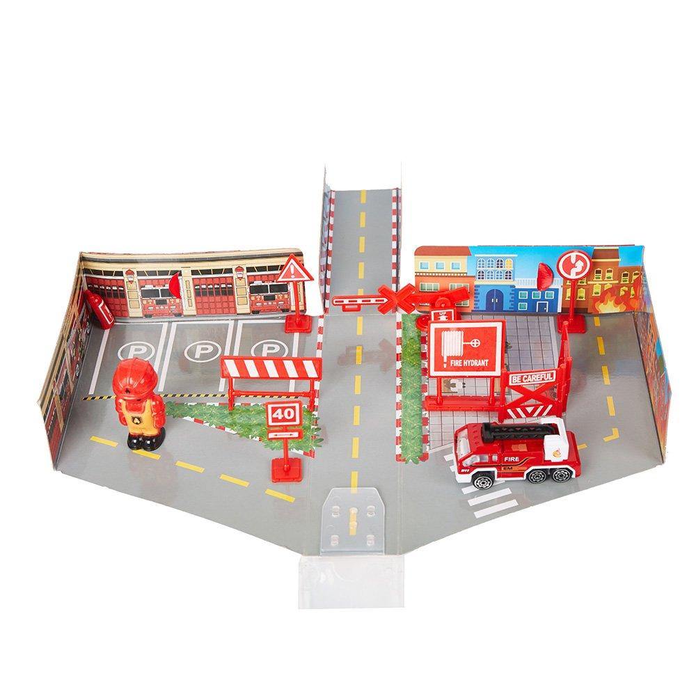 Bosonshop Kids Play Vehicle Working Site Playset for Todders Boys Construction Site Toys