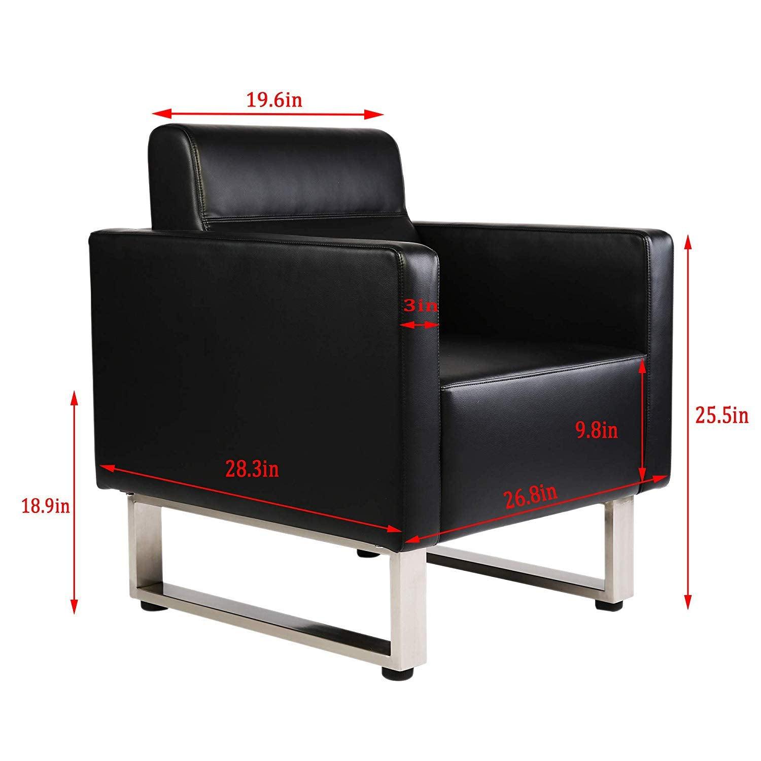 Bosonshop Arm Chair PU Leather Single Sofa Chair Furniture