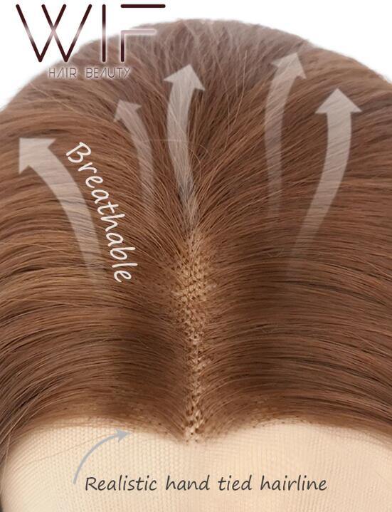 Wavy Light Ash Blonde Lace Front Synthetic Wig - Bosonshop