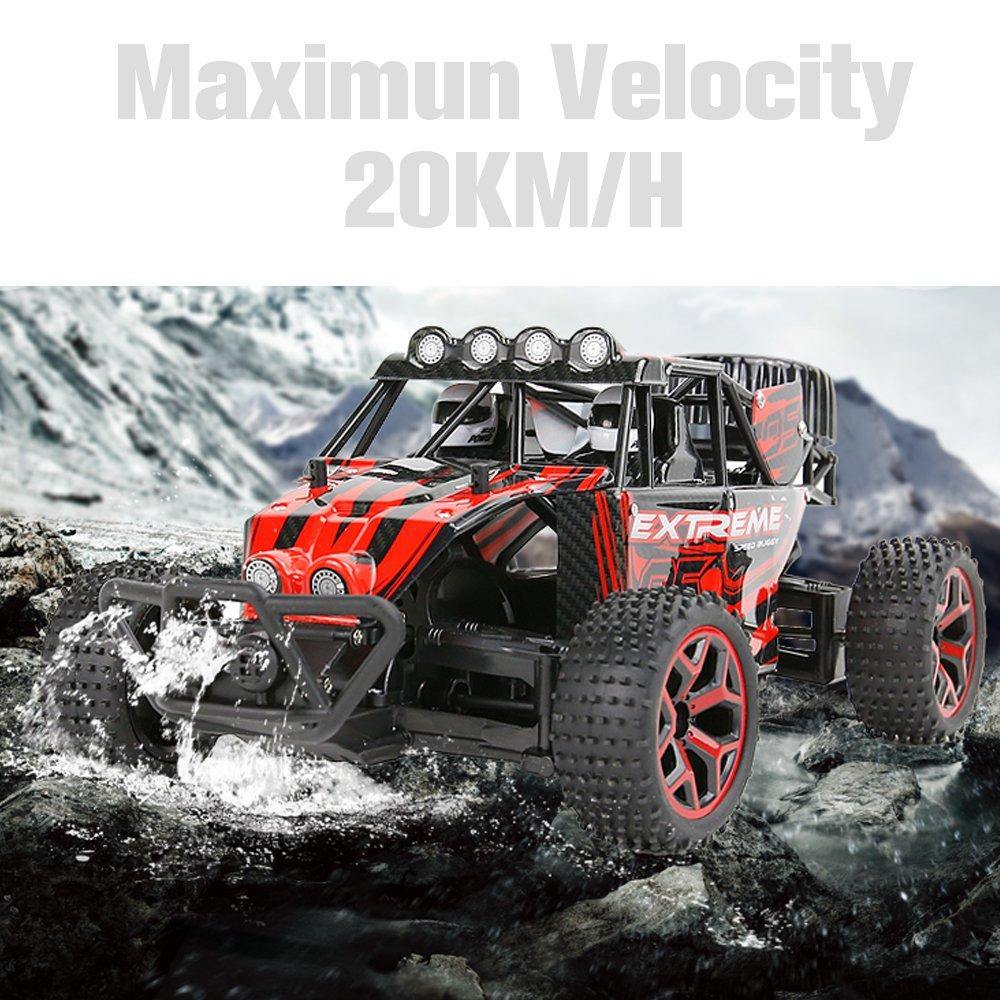 Bosonshop 1:18 2.4G 4WD 20KM High Speed Off-Road RC Die Cast Racing CombinationCar Battery Control Vehicle Presents for Kids