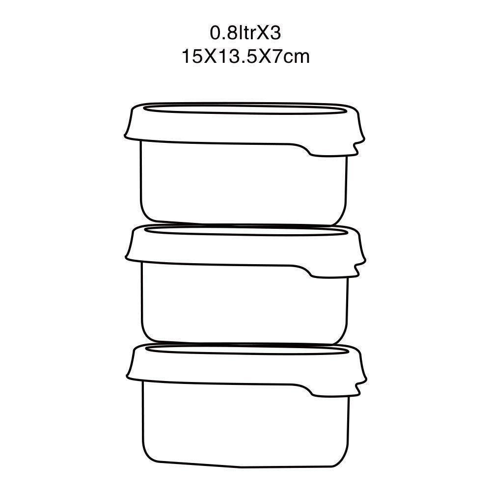 Bosonshop  6 Piece Food Storage Container Set with Easy Locking Lids,BPA Free and 100% Leak Proof,Plastic