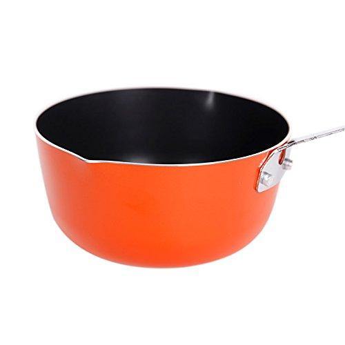 Bosonshop Mini Aluminum Nonstick Butte Warmer Milk Cookware Pot Silicone Handle