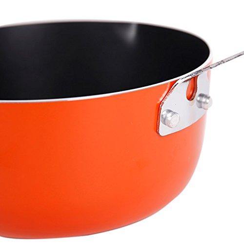 Bosonshop Mini Aluminum Nonstick Butte Warmer Milk Cookware Pot Silicone Handle