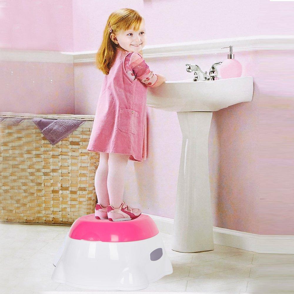 Bosonshop 3 in 1 Step Stool Potty Traning Seat for 3 Months and Up Toddler Child