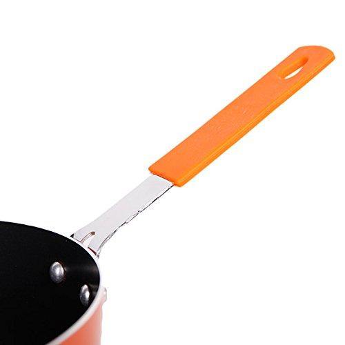 Bosonshop Mini Aluminum Nonstick Butte Warmer Milk Cookware Pot Silicone Handle