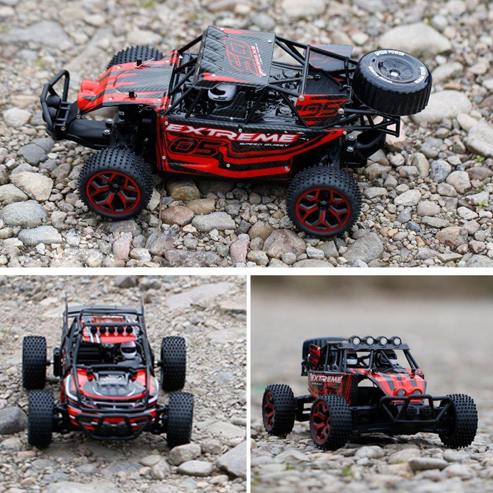 Bosonshop 1:18 2.4G 4WD 20KM High Speed Off-Road RC Die Cast Racing CombinationCar Battery Control Vehicle Presents for Kids