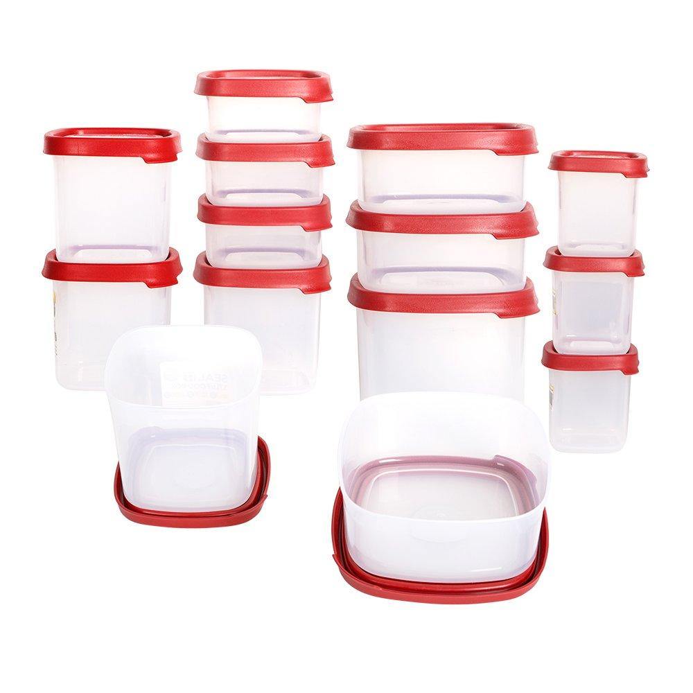 Bosonshop Wham 28PCS BPA Free Reusable Plastic Container Food Saving Storage Set Safe Food Box Set