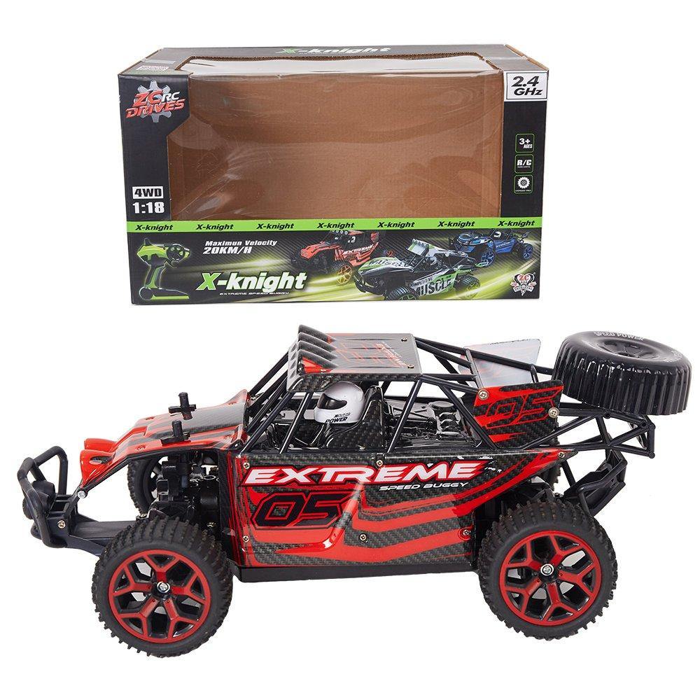 Bosonshop 1:18 2.4G 4WD 20KM High Speed Off-Road RC Die Cast Racing CombinationCar Battery Control Vehicle Presents for Kids