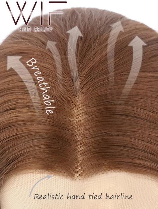 Straight White Lace Front Synthetic Wig - Bosonshop