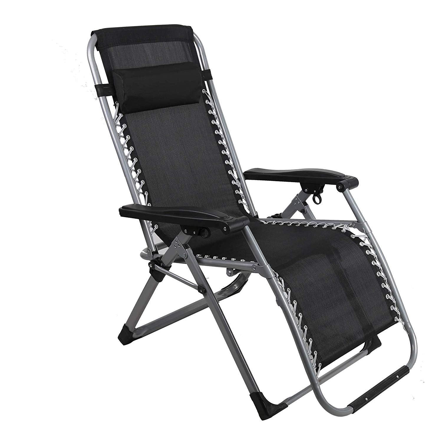 Bosonshop Adjustable Zero Gravity Lounge Chair Recliners for Patio, Black