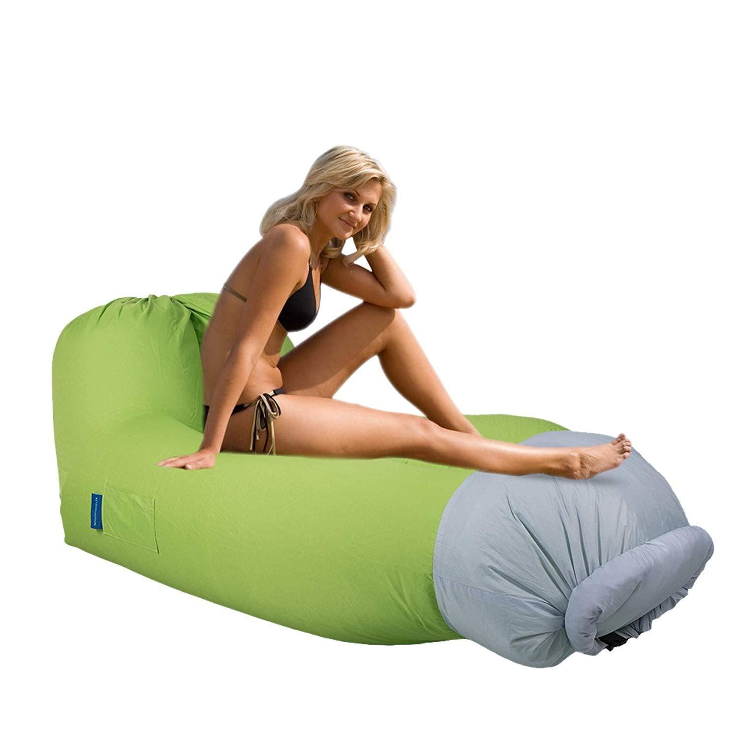 Bosonshop Portable Outdoor & Indoor Inflatable Air Lounger Sofa with Handy Storage Bag for Travelling