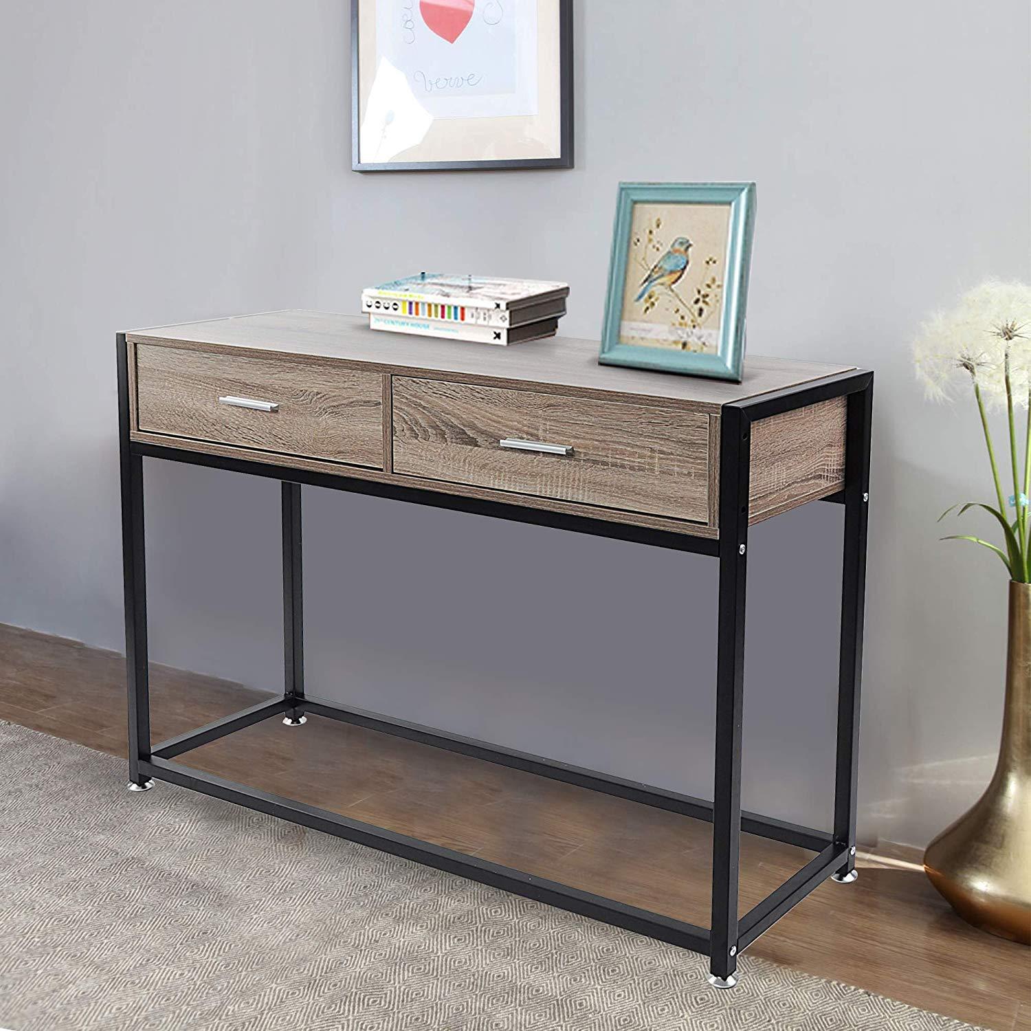 Bosonshop Console Entryway Sofa Coffee Tables with Drawers