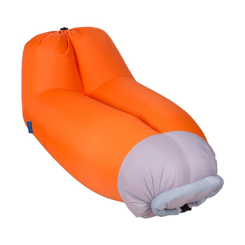 Bosonshop Summer Outdoor Inflatable Lounger Seat Air Mattress Lounge Chair Sofa with Storage Bag