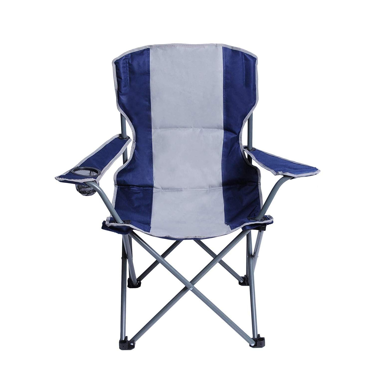 Bosonshop Canopy Camping Chair Folding Durable Outdoor Patio Seat with Cup Holder, Blue