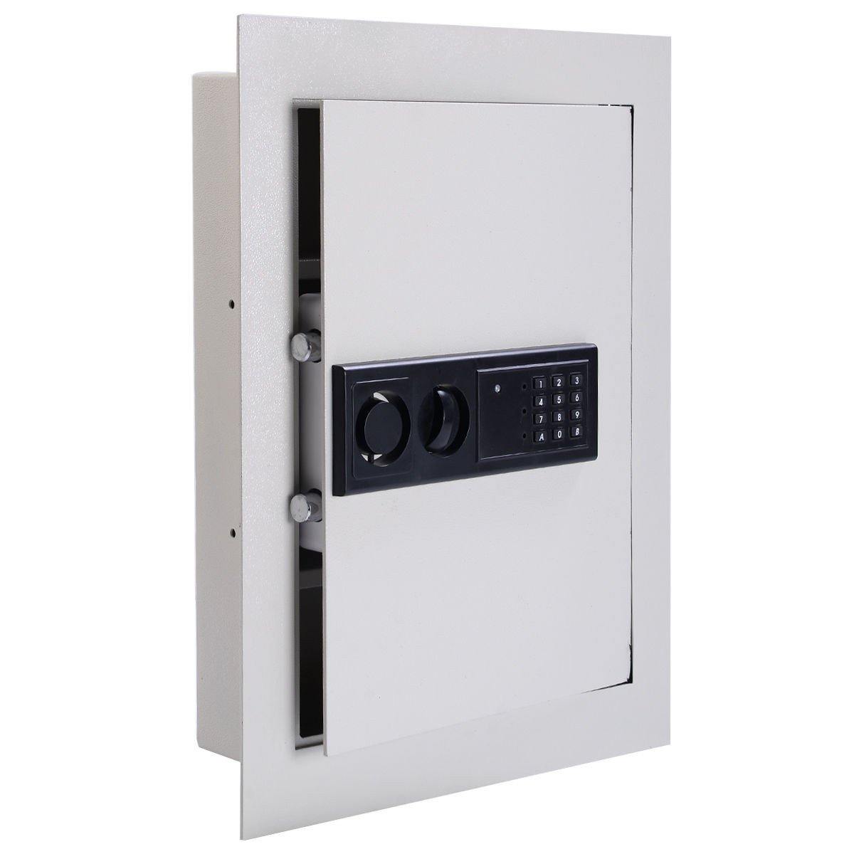 Digital Flat Recessed Wall Safe Security Cash key Lock Box - Bosonshop