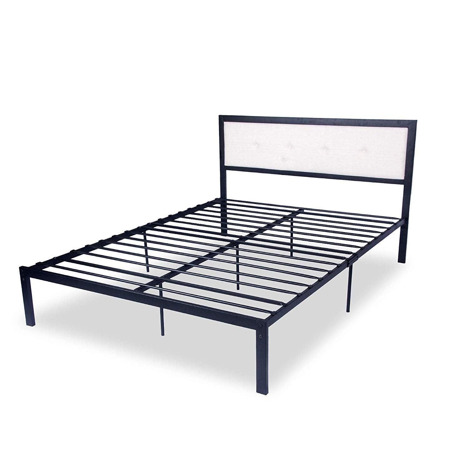 Bosonshop Mordern Full Size Platform Bed with Frame, Black, 14inch