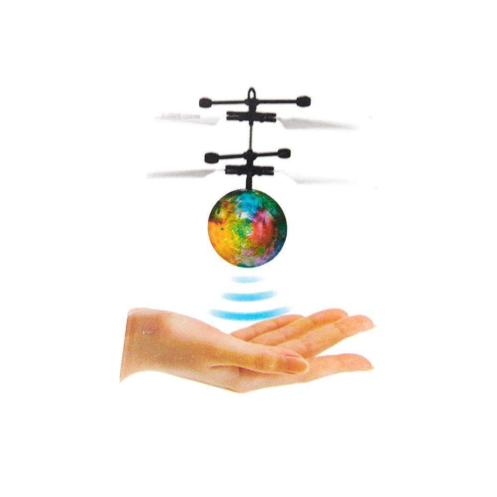 Bosonshop Flying Ball Infrared Induction Flying Toy for Kids Adults Built-in LED Light