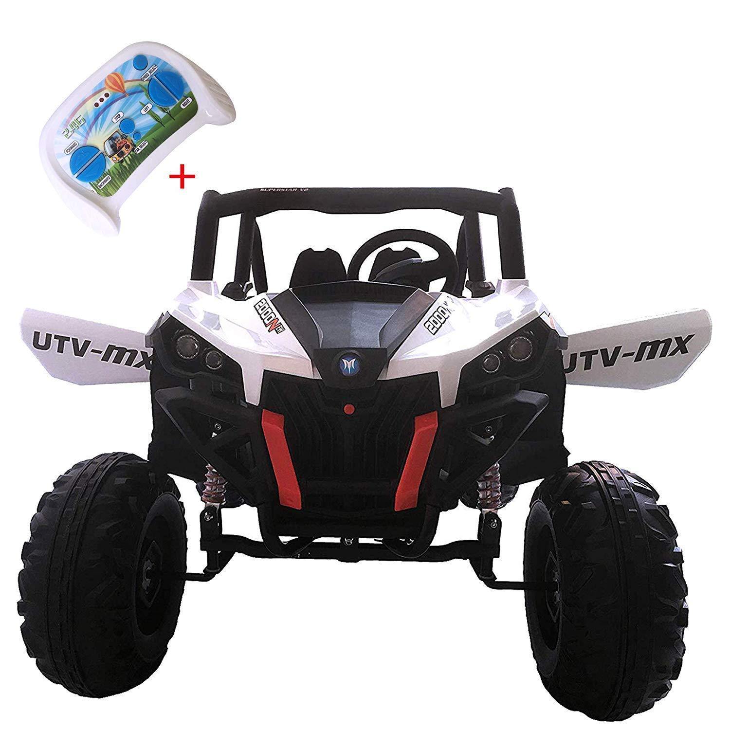 Bosonshop Electric Ride On Car 12V Kids Rechargeable RC Truck with Spring Suspension