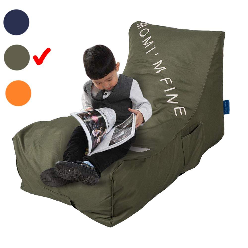 Bosonshop Lazy Lounger Memory Foam Sofa with Dirt-Proof Oxford Fabric&Side Pocket for Kids