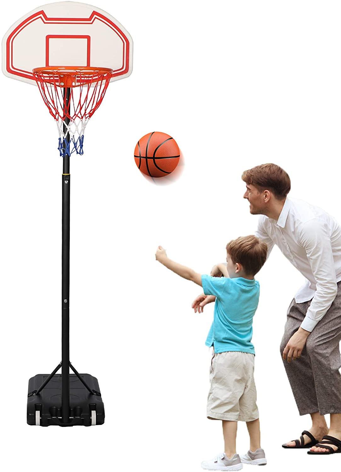 Portable Basketball Hoop Kids Indoor Outdoor Sport Basketball Goal Height Adjustable - Bosonshop