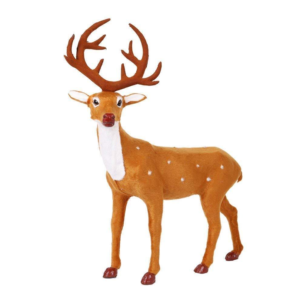 Bosonshop Craft Christmas Decoration Ornaments Simulation Christmas Reindeer for Home Festival Gift